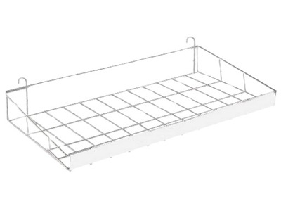 KOSZYK NA KRATĘ 60x30 cm KOSZ biały ZAWIESZKA PÓŁKA ekspozycja biały