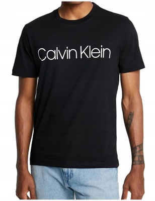 CALVIN KLEIN - Black T-shirt White Logo _ S