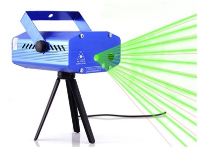 LASER DISCO PROJEKTOR LASEROWY CZUJNIK DŹWIĘKU 3D