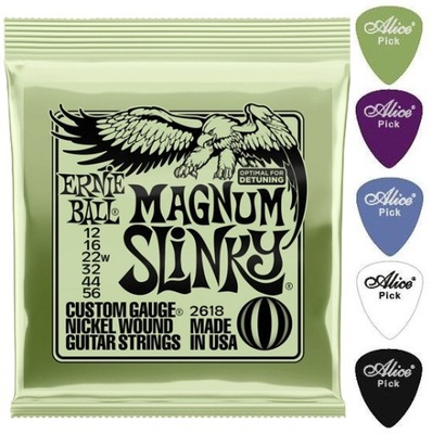 Ernie Ball EB2618 Slinky 12-56 struny + 5 KOSTEK