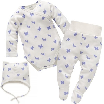 Ubranka niemowlęce dla dziewczynki motylki 56