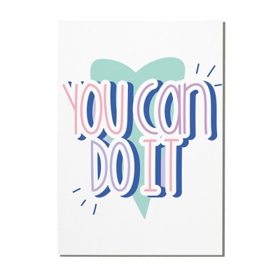 KARTKA Dla Kobiety You Can Do It + Koperta