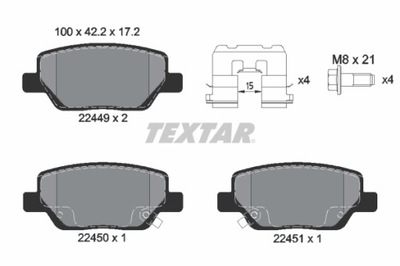 КОЛОДКИ ТОРМОЗНЫЕ TEXTAR 2244901