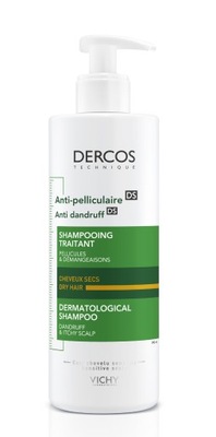 VICHY DERCOS Szampon łupież SUCHY 390ml