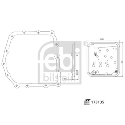 JUEGO DE FILTRO HYDRAULICZNEGO, AUTOMÁTICA CAJA DE TRANSMISIÓN FEBI  