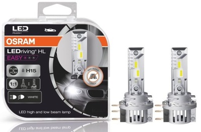 LUZ DIODO LUMINOSO LED (JUEGO 2SZT.) H15 12V 3.8/16.5W PGJ23T-1 SIN HOMOLOGACJI  