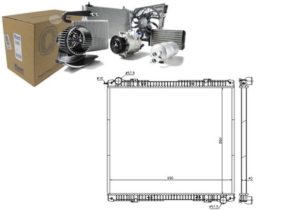 NISSENS RADUADOR DEL MOTOR SCANIA G R DC11.08-DT16.  