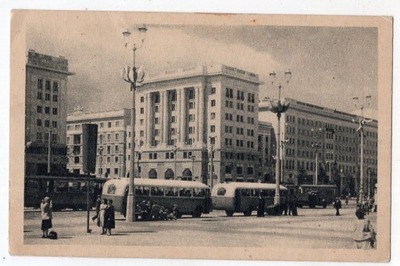 Warszawa - Plac MDM - Autobus Tramwaj - Wyd. Kraj - ok1950
