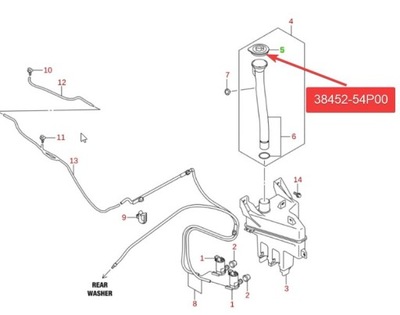 Korek zbiorniczka spryskiwacza Suzuki Vitara