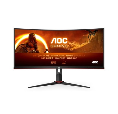 AOC G2 CU34G2XP/BK monitor komputerowy 86,4 cm (34") 3440 x 1440 px