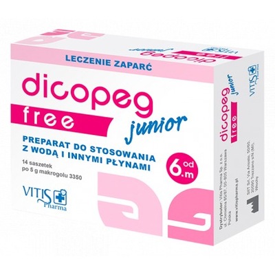 Dicopeg Junior Free 14 saszetek zaparcia zaburzona praca jelit