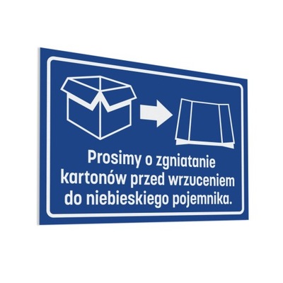 Naklejka - Prosimy o zgniatanie kartonów 20x30