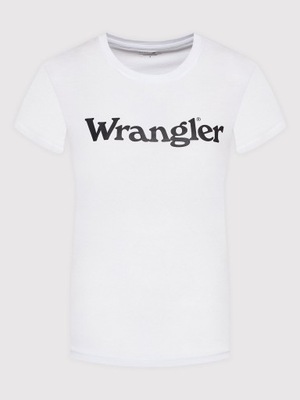 Wrangler T-Shirt W7N4GH989 Biały Regular Fit