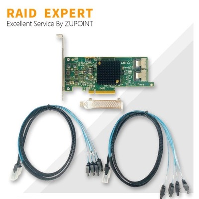 SAS 9217-8I Karta kontrolera RAID SATA/SAS 6GB/S PCI-E 3.0 IT Tryb Expa Fan