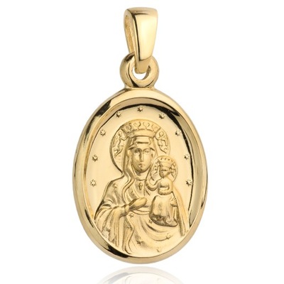 Złoty Medalik 585 Matka Boska Częstochowska