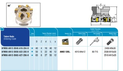 FREZ AKKO AFM90 - AN12 - D040 - A16 - Z04 - H