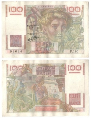 FRANCJA 100 FRANKÓW 1946 st F+