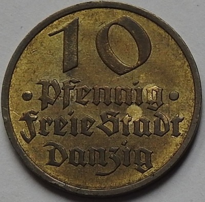 10 fenigów pfennig 1932 Wolne Miasto Gdańsk WMG