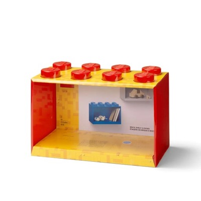 LEGO Półka z ośmioma wypustkami CZERWONA