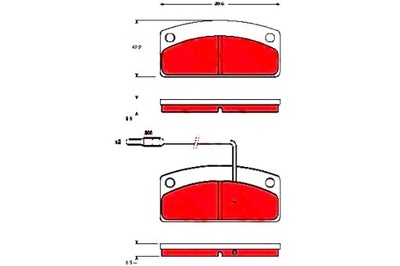 ZAPATAS DE FRENADO AIXAM PARTE DELANTERA 400 500 721 NOVA TRW  