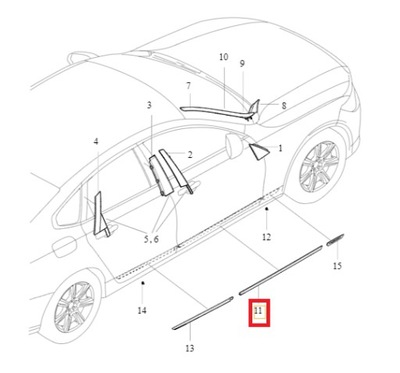 Молдинг дверь правая сторона volvo s90 ii v90 ii фото №1