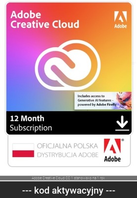 Adobe Creative Cloud CC 1 stanowisko na 1 rok