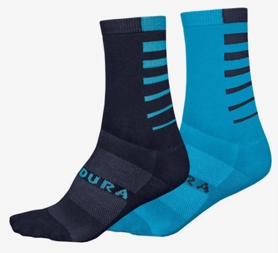 Skarpety Endura Coolmax Stripe Socks Blue (2-pak) - S/M (37-42)