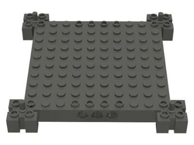 LEGO Klocek 12x12 Podstawka mod. 30645 - Szary/Dark Gray