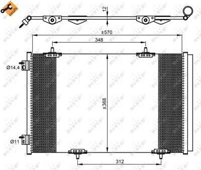 RADUADOR DE ACONDICIONADOR - CONDENSADOR EASY FIT NRF 350066  