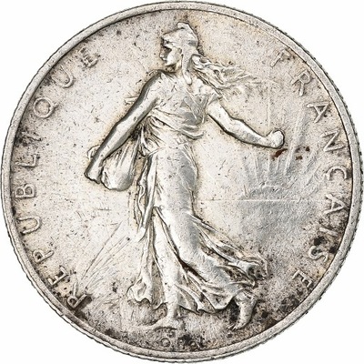 Francja, 2 Francs, Semeuse, 1914, Castelsarrasin,