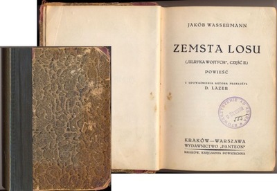 Zemsta losu 1930 Ulryka Wojtych Jakub Wassermann