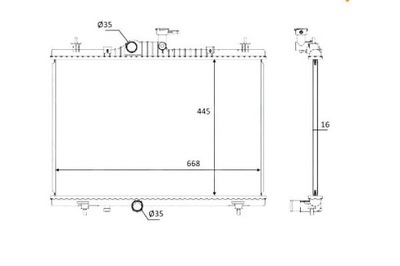 Nrf 58394 радиатор, система охлаждение двигателя фото №1
