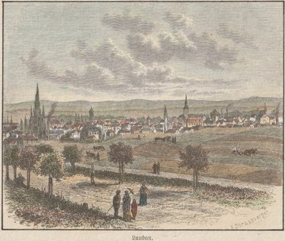 LUBAŃ. Panorama miasta; 1886