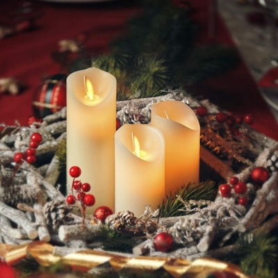 Cclife zestaw 3 świec LED z pilotem