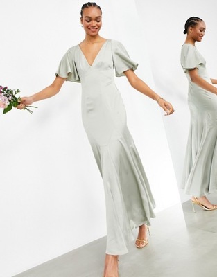 ASO EDITION SATYNOWA MAXI SUKIENKA V NECK (36)