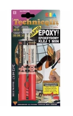 TECHNICQLL КЛЕЙ EPOKSYDOWY 1 MIN. ПРОЗРАЧНЫЙ 2X3ML