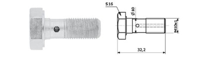 PERNO CABLES ELÁSTICO - 10X1/32,2/S16 / CON PODKLADKAMI MIEDZIANYMI/  