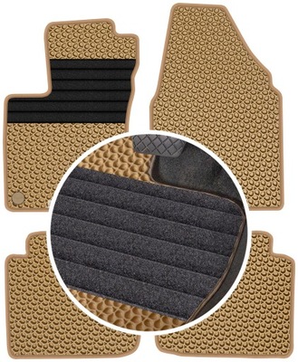 NISSAN QASHQAI +2 5OS 08-13 ALFOMBRILLAS GOMA PARA COCHE EVA COLOR BEIGE  