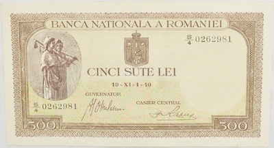 6.Rumunia, 500 Lei 1940, P.51.a, St.3