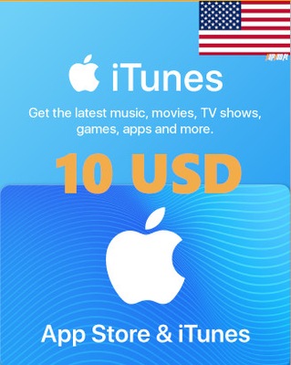 KOD Doładowanie iTunes 10 USD appStore $10 Apple Karta appStore