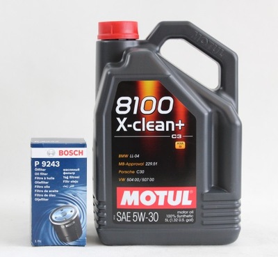 FILTR OLEJU + OLEJ MOTUL 5W30 5L AUDI VW 2.0 FSI