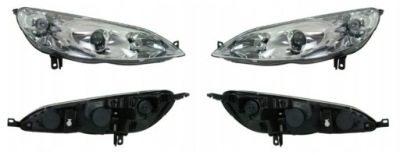 Фара лампа peugeot 407 04-10 l+p tyc фото №1