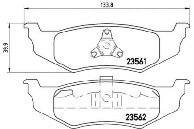 Brembo гальмівні колодки гальмівні chrysler 300 m 2.7 v6 24v фото №1