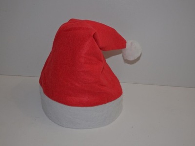 e187 czapka świąteczna Mikołaj elf z pomponem dziecięca