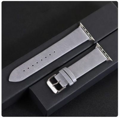 PASEK DO APPLE WATCH IWATCHA SMARTWATCHA 40 MM SZARY EKOSKÓRA