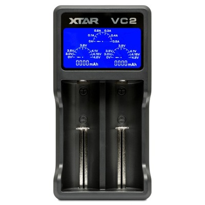 Ładowarka Xtar VC2 2 16340, 17670, 18350, 18500, 18650, 20700, 25500, 26650