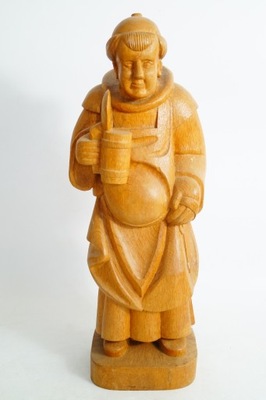 Duży mnich drewniany rzeźba figura masywna