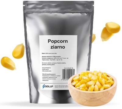 POPCORN KUKURYDZA ziarno do prażenia 3kg