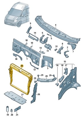 Pas передній vw crafter оригінальний номер 7c0805588 фото №1