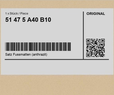 Kpl. коврики anthrazit bmw x5 g05 g05 lci фото №1